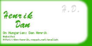 henrik dan business card